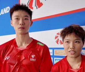 DB视讯官网全英羽毛球公开赛混双1/4决赛：蒋振邦/黄东萍2-1取胜，晋级四强